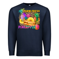 Navy farm fresh pineapple Premium Sweatshirt - Zillion Design Studio