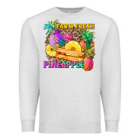 Oatmeal Heather farm fresh pineapple Premium Sweatshirt - Zillion Design Studio