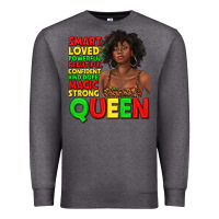 Charcoal Heather black queen quotes juneteenth Premium Sweatshirt - texasbilliewilder
