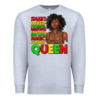 Heather Grey black queen quotes juneteenth Premium Sweatshirt - texasbilliewilder