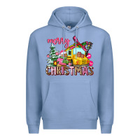 Colony Blue merry christmas Premium Hoodie - AdoDesignShop