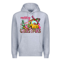 Heather Grey merry christmas Premium Hoodie - AdoDesignShop