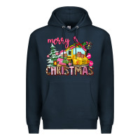 Navy merry christmas Premium Hoodie - AdoDesignShop