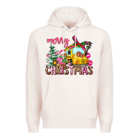 Pale Pink merry christmas Premium Hoodie - AdoDesignShop