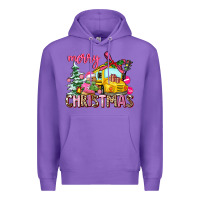 Purple merry christmas Premium Hoodie - AdoDesignShop