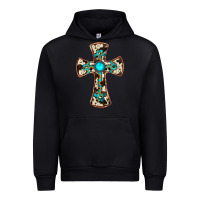 Black cowhide gemstone  cross Urban Hoodie - JahusDesignShop