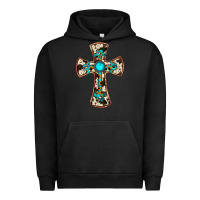 Pigment Black cowhide gemstone  cross Urban Hoodie - JahusDesignShop
