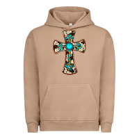 Pigment Burro cowhide gemstone  cross Urban Hoodie - JahusDesignShop