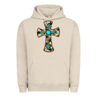 Pigment French Oak cowhide gemstone  cross Urban Hoodie - JahusDesignShop