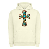 Pigment Pistachio cowhide gemstone  cross Urban Hoodie - JahusDesignShop