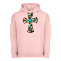 Pigment Salmon cowhide gemstone  cross Urban Hoodie - JahusDesignShop
