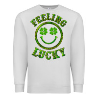 Dove Grey feeling lucky with leopard Premium Sweatshirt - RanaPortraitStore