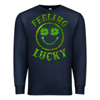 Navy feeling lucky with leopard Premium Sweatshirt - RanaPortraitStore