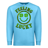 Ocean Blue feeling lucky with leopard Premium Sweatshirt - RanaPortraitStore