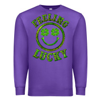 Purple feeling lucky with leopard Premium Sweatshirt - RanaPortraitStore