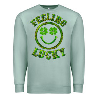 Seafoam feeling lucky with leopard Premium Sweatshirt - RanaPortraitStore