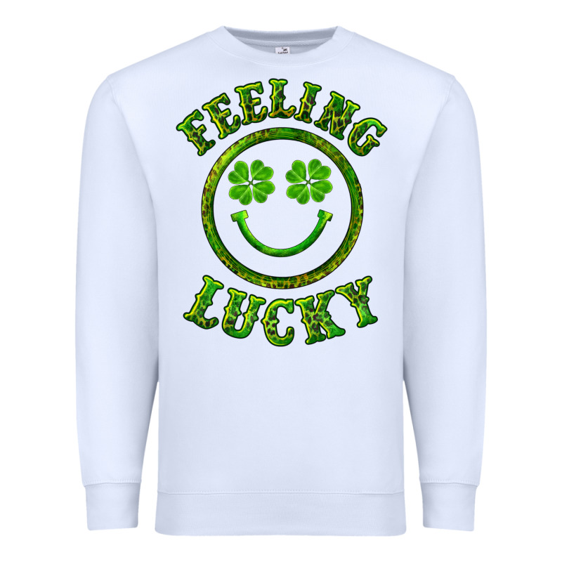 Feeling Lucky With Leopard Premium Sweatshirt by RanaPortraitStore | Teevron