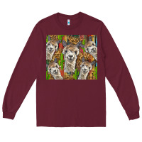 Burgundy alpaca Long Sleeve Tee - BarkalooDesign