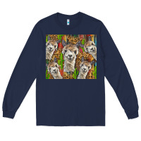Navy alpaca Long Sleeve Tee - BarkalooDesign