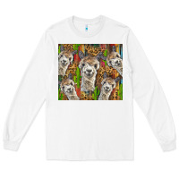 White alpaca Long Sleeve Tee - BarkalooDesign