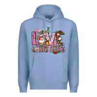Colony Blue love christmas Premium Hoodie - AdoDesignShop