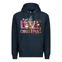 Navy love christmas Premium Hoodie - AdoDesignShop