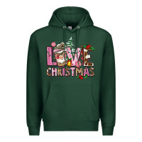 Sports Green love christmas Premium Hoodie - AdoDesignShop