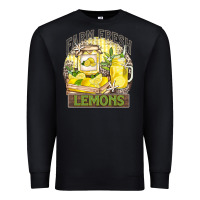 Black farm fresh lemons Premium Sweatshirt - Zillion Design Studio