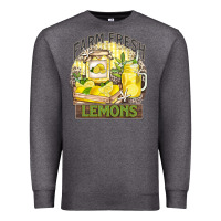 Charcoal Heather farm fresh lemons Premium Sweatshirt - Zillion Design Studio