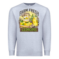 Heather Grey farm fresh lemons Premium Sweatshirt - Zillion Design Studio