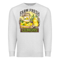 Oatmeal Heather farm fresh lemons Premium Sweatshirt - Zillion Design Studio