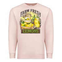 Pale Pink farm fresh lemons Premium Sweatshirt - Zillion Design Studio