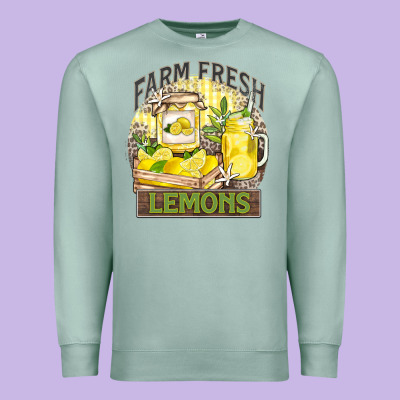 Farm Fresh Lemons Premium Sweatshirt Designed By Zillion Design Studio