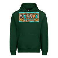 Forest Green Welcome Fall Urban Hoodie - Artiststas