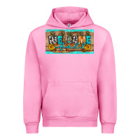 Fuchsia Pink Welcome Fall Urban Hoodie - Artiststas