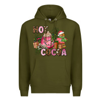 Army Green hot cocoa Premium Hoodie - AdoDesignShop