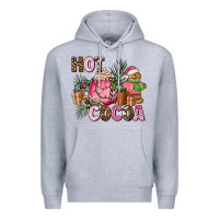 Heather Grey hot cocoa Premium Hoodie - AdoDesignShop