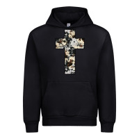 Black cowhide cross Urban Hoodie - JahusDesignShop