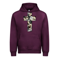 Mauve Wine cowhide cross Urban Hoodie - JahusDesignShop