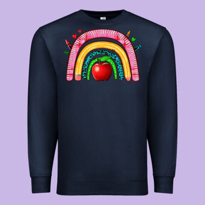 School Rainbow Premium Sweatshirt Designed By Zillion Design Studio