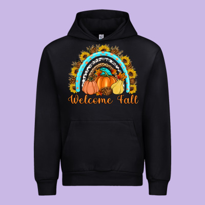 Welcome Fall Rainbow Urban Hoodie Designed By Artiststas