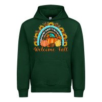 Forest Green Welcome Fall Rainbow Urban Hoodie - Artiststas