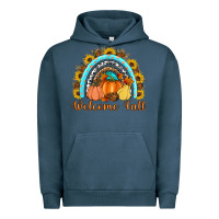 Pigment Midnight Navy Welcome Fall Rainbow Urban Hoodie - Artiststas