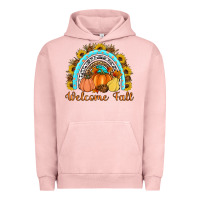Pigment Salmon Welcome Fall Rainbow Urban Hoodie - Artiststas