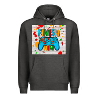 Charcoal Heather finish him Premium Hoodie - JahusDesignShop
