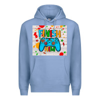 Colony Blue finish him Premium Hoodie - JahusDesignShop