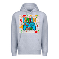 Heather Grey finish him Premium Hoodie - JahusDesignShop