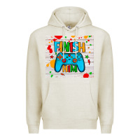 Oatmeal Heather finish him Premium Hoodie - JahusDesignShop