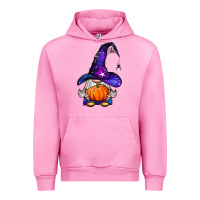 Fuchsia Pink witch gnome with pumpkin Urban Hoodie - BundleAndBundleShop