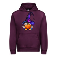 Mauve Wine witch gnome with pumpkin Urban Hoodie - BundleAndBundleShop